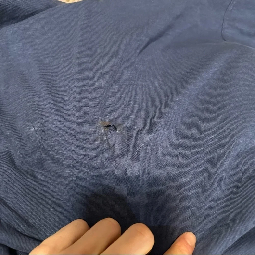 J crew garment dyed slub cotton polo manor blue